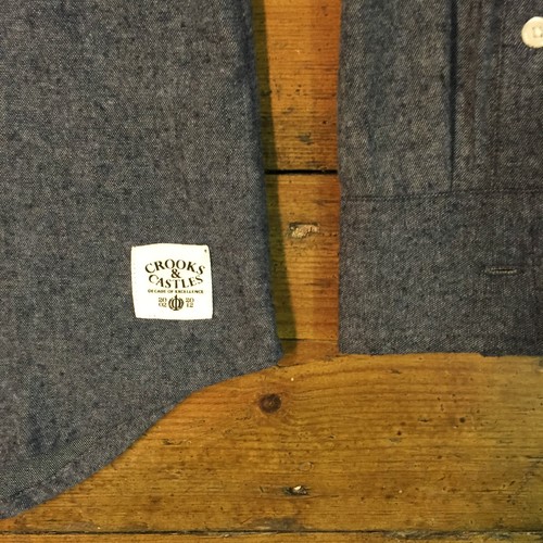 Crooks & Castles Neu Langarm Karohemd Rot Navy Gr. S - Bild 2 von 2
