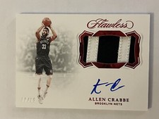 2018-19 Panini Flawless Horizontal Ruby /15 Allen Crabbe #HP-ACR Patch Auto!