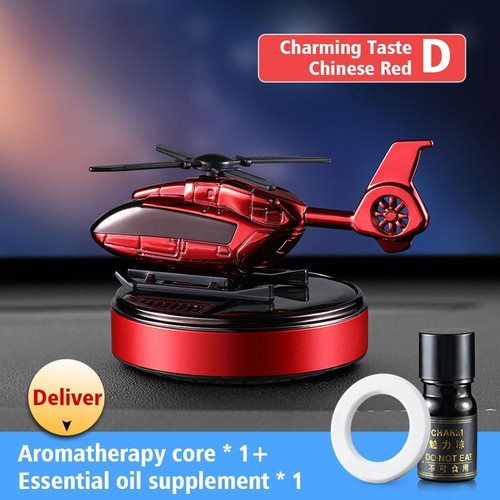 Solar Powered Helicopter Air Freshener Car Airplane Fragrance Diffuser Ornaments - Picture 16 of 19