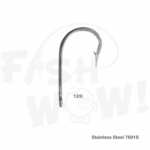 20pcs Fish WOW! 12/0 Fishing 7691S Stainless Steel Hook Tuna Dorado Wahoo Marlin - Picture 4 of 7