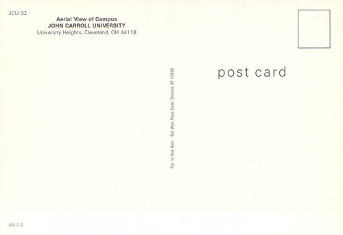 1980 OH Cleveland John Carroll University Aerial Stadium JCU-32 postal 4x6 C31 - Imagen 2 de 2