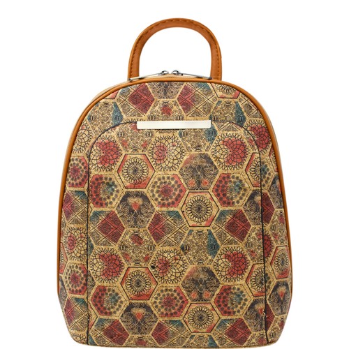 Damen Mehrfarbig Rucksack Tasche Damen Kork Rucksack Schulter Handtasche YGC2121 - Bild 2 von 24