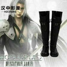 Final Fantasy VII Sephiroth Shoes Cosplay Costume Boots Halloween Custom Made