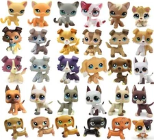 Random 5pcs Pet Shop LPS Dog and Cat Collectable with 7pcs lps Accessories Rare