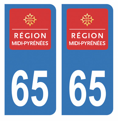 2 Stickers autocollant plaque immatriculation09 Midi-Pyrénées Armoiries 2 Stickers autocollant plaque immatriculation09 Midi-Pyrénées Armoiries