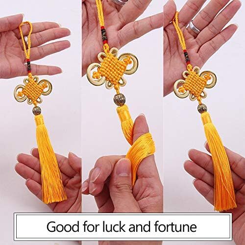 Satin Silk Handmade Chinese Knot with Soft Tassels for Wealth and Good Fortun... - Picture 4 of 7