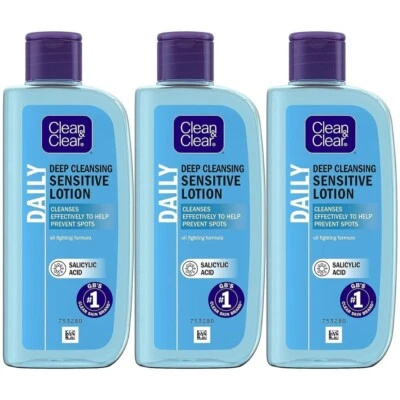 Clean & Clear Cleansing Lotion Sensitive Skin 200ml x 3