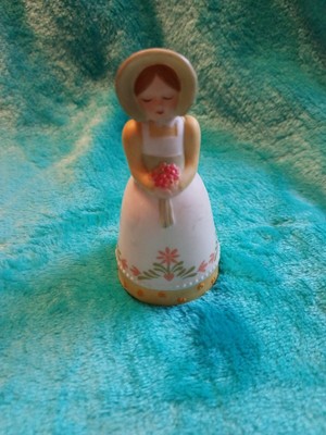Avon Ceramic Country Flower Girl Bell Figurine 1985 Source
