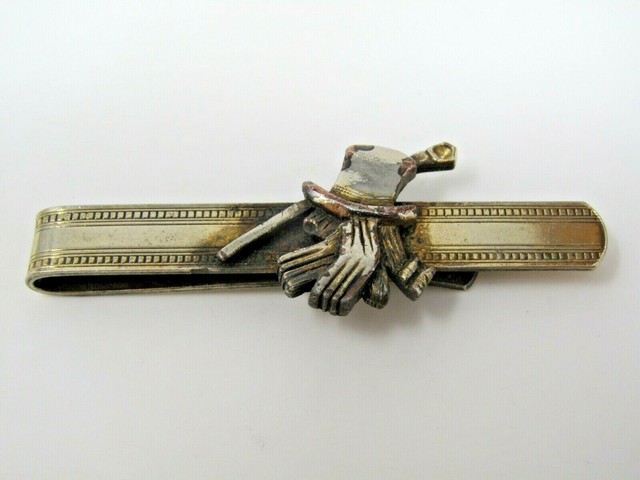 Magician Magic Hat Wand Gloves Tie Bar Vintage Men's Jewelry Magician Magic Hat Wand Gloves Tie Bar Vintage Men's Jewelry