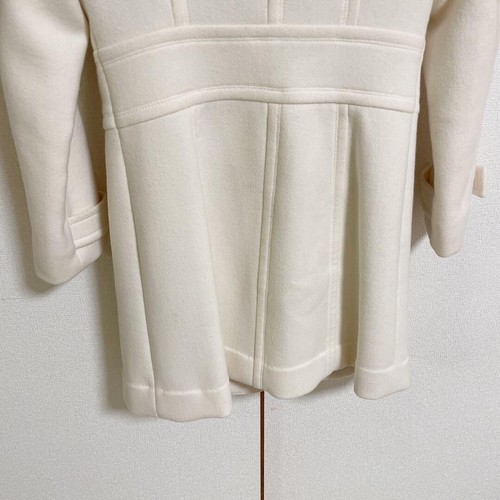 BURBERRY LONDON BLUE LABEL Wool Coat Off White Nova Check Womens Size 38/US:S - Picture 15 of 17