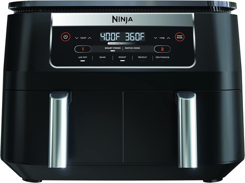 USED Ninja Foodi 6 Quart 5-in-1 DualZone Air Fryer - Black (DZ090) - Picture 1 of 8