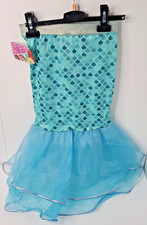 Disney Princess Ariel Little Mermaid SKIRT Costume Child Size Small 4-6 NEW Blue