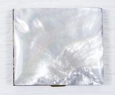 VINTAGE ABALONE COMPACT w/ MIRROR & POWDER BOX 3x2.5 JF 205