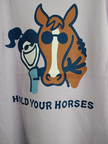Life is Good Kid Short Sleeve Crusher Tee Hold Your Horses Purple Medium 78219 - Picture 6 of 9