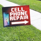Cell Phone Repair Yard Sign Stake Outdoor Mobile Accessories Coroplast Sign
