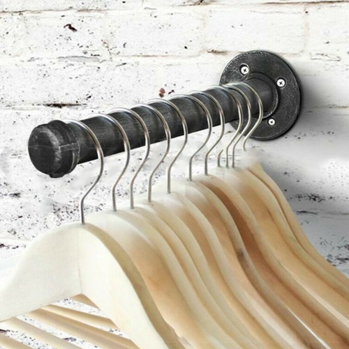 Industrial Rustic Iron Pipe Shelf Shelving Book Wall Mount Bracket DIY Furniture - Picture 16 of 19