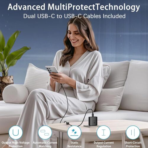 Super Fast Charging 45W USB C Wall for Samsung Galaxy S24 Ultra S23+ S21 Note20 - Picture 8 of 16