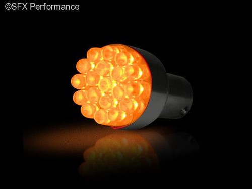 Amber/Yellow LED Bulb 1156 Unidirectional - Picture 2 of 6