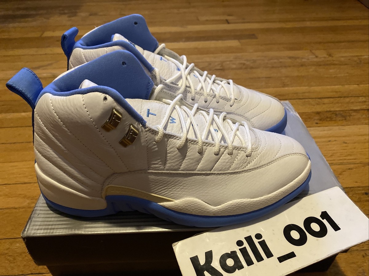WMN S Nike Air Jordan 12 Retro Size 12 Carolina UNC Bred Playoff Taxi WOMENS A
