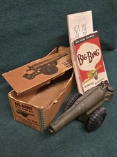 Vintage Cast Iron Big Bang 60 MM Gun w/ Original Box