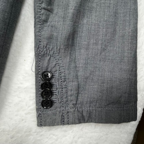 Armani Exchange Mens Suit Jacket Gray Cotton Single Breasted Large - Picture 15 of 18