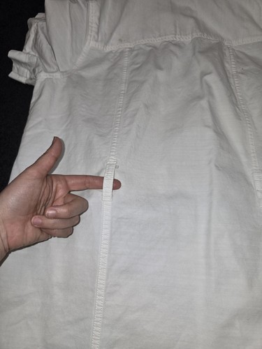 Madewell White Short Sleeve Denim Button Down Mini Shirt Dress With Pockets Med - Picture 12 of 13
