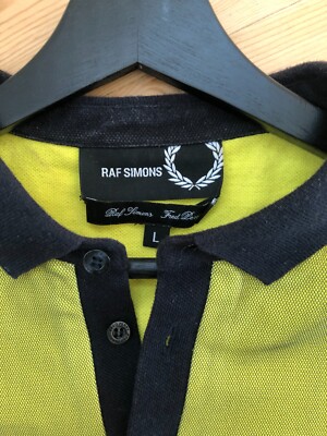 トップス 00s RAF SIMONS ARCHIVE BORDER POLO Raf Simons x Fred Perry Polo Womens L | eBay
