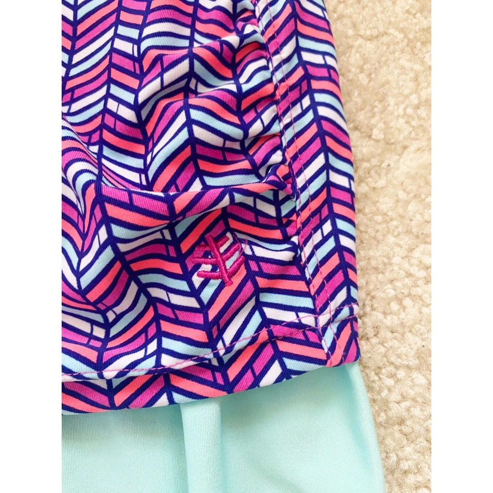 Medias de natación Coolibar para niñas con falda talla L 14/16 UV verde azteca UPF 50+ Foto 4 de 4