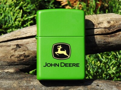 John Deere Logo Zippo Lighter - Leaping Deer - Retired