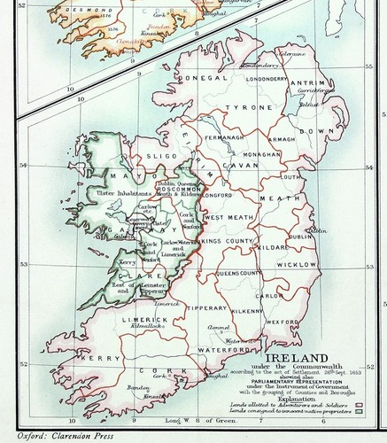 1902 Johnston Oxford Map Ireland English Plantations & Settlements c 1641 Dublin - Picture 4 of 7