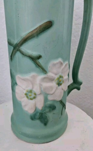 Vintage Weller Pottery Blossom 12” Tankard Ewer Pitcher Jug - Picture 2 of 11