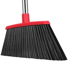Heavy Duty Broom, 55 Inch Long Handle Outdoor Large Angle Brooms, Commercial ...