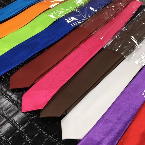KoooL Skinny Thin Neck Tie Narrow 1.5" NeckTie Variety of Colors & Designs - Picture 7 of 79