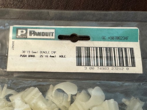 NEW Panduit LWC38-H25-C Latching Wire Clips Push Barb Mount 100-Pieces Natural - Picture 4 of 5