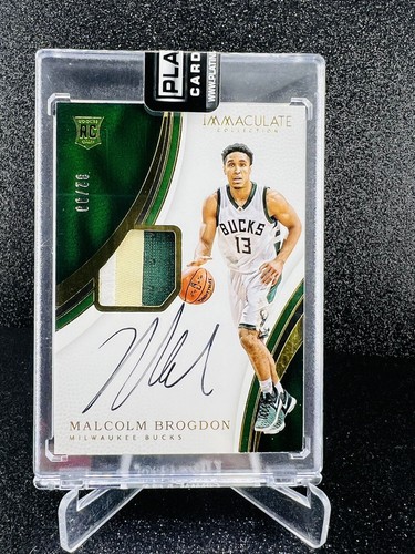 Panini Immaculate Malcolm Brogdon 2016 automático rpa radiocontrol/99 autógrafo novato 🙂 Bucks - Imagen 4 de 7