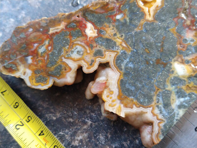 Red Marcasite with Druzy Indonesia Stone Rough Slab Lapidary