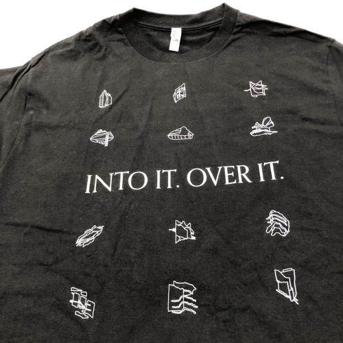 Into It Over It Band Logo size XL Black T Shirt Chicago Indie Rock Merch Tee - Picture 2 of 7
