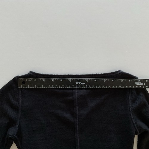 Body Free People Intimally Sloane XS nero a costine a scatto Henley termico boho - Foto 11 di 13