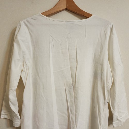 Vintage 90s Jeevan Shirt Cotton 3/4 Slv Top Butterfly Embroidered L Cottagecore - Bild 10 von 15
