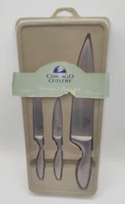 Vtg Chicago Cutlery Knife Set Stainless Steel 3 Piece Knives Kitchen Utility