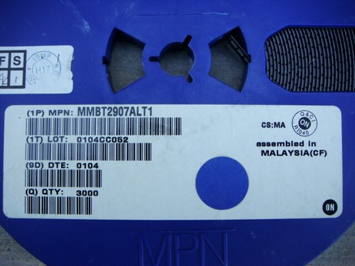ONE 7" Reel 3000 pcs MMBT2907ALT1 60V/600mA PNP Transistors - New and Unused - Bild 2 von 12
