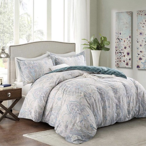 JUCFHY Damask Medallion Luxury Full/Queen Duvet Cover Boho Paisley Print Everett - 第 4/6 張圖片