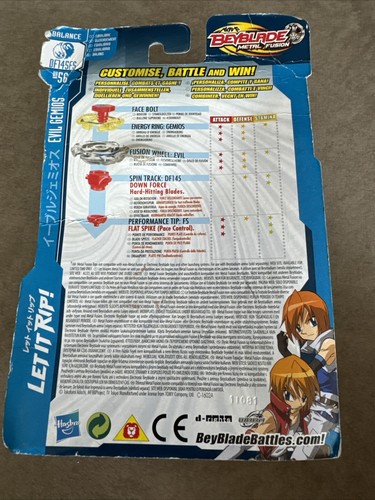 Toupie Evil Gemios BB-56 Beyblade Metal Fusion Hasbro Neuve avec lanceur - Imagen 2 de 5