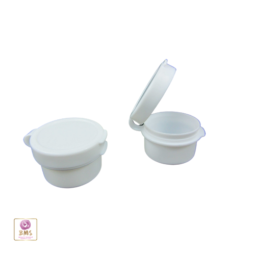 Tarros cosméticos con bisagras 5 gramos vacío plástico contenedor de belleza olla ml blanco (50) 5091 - Imagen 2 de 4