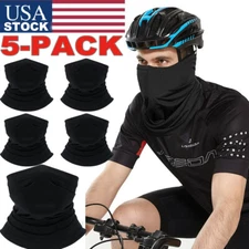 5Pack Sun UV Protection Neck Gaiter Moisture Wicking Fishing Cycling Face Mask