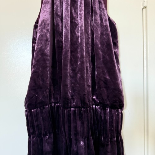 Ramy Brook Velvet Halter Paige Dark Purple Mini Dress Whimsigoth Silk XS - Picture 6 of 13