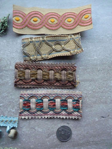 Lot Vintage Silk Fringe Trim Tassels Cord Samples Quilts Crafts Journal Snippets - Picture 4 of 9