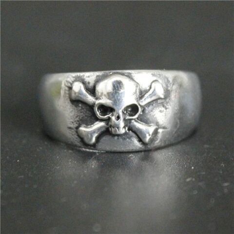 Skull Cross Bones Rings-316L Stainless Steel Band Biker Men Ring Fashion Jewelry - Picture 17 of 19