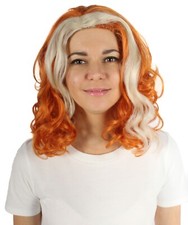 HPO Women s Dark Orange Blonde Celebrity Wig, Perfect For Halloween,HW-7128