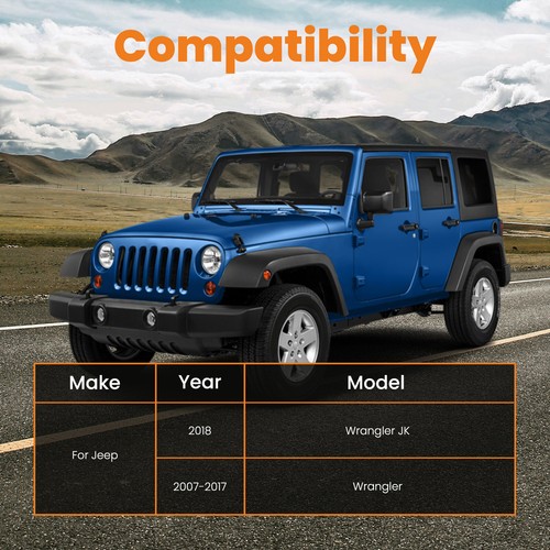 Enganche de remolque delantero negro para Jeep Wrangler 2007-2017 Wrangler JK 2018 3500 LB - Imagen 3 de 12